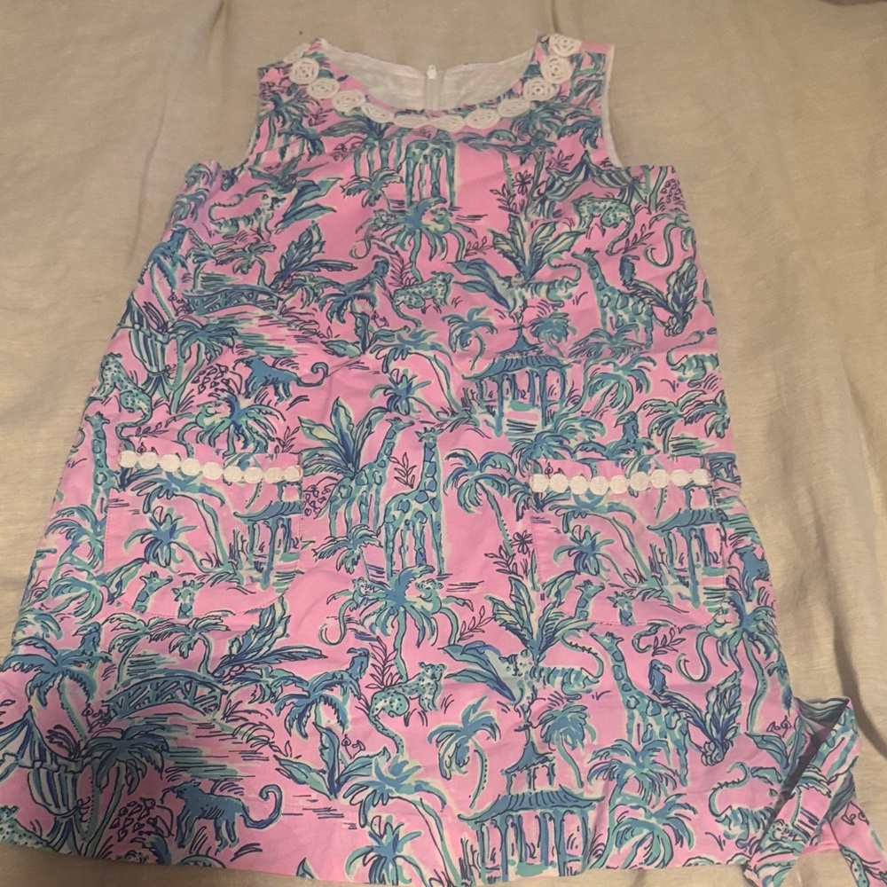 Lilly Pulitzer Pink and Blue Kids Sleeveless Blouse